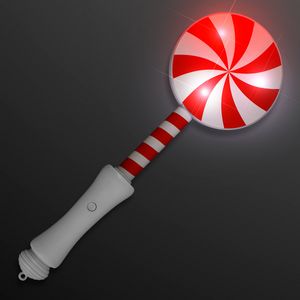Blinky Peppermint Lollipop Wand 9.25" - PRINTED