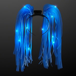 Blue LED Noodle Headbands - PRINTED