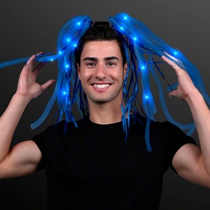 Blue LED Noodle Headbands - PRINTED