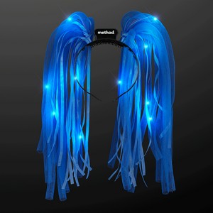 Blue LED Noodle Headbands - PRINTED