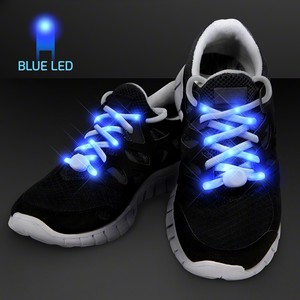Blue LED Shoelaces for Night Fun Runs - PRINTED