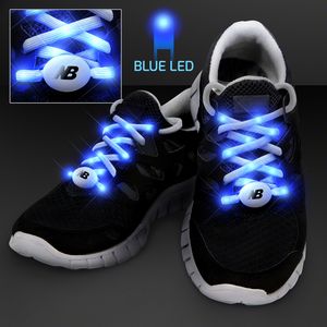 Blue LED Shoelaces for Night Fun Runs - PRINTED