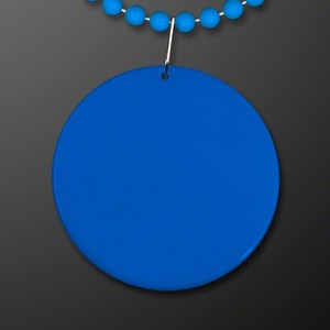 Blue Medallion with Beaded Necklace (Non Light Up) - PRINTED