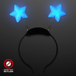 Blue Star Light Up Head Boppers - PRINTED