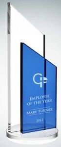 Blue Success Crystal Award