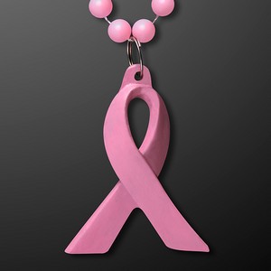 Breast Cancer Awareness Pink Ribbon Beads (No Light) - PRINTED