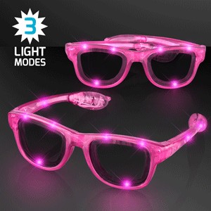 Bright Pink LED Party Shades - BLANK