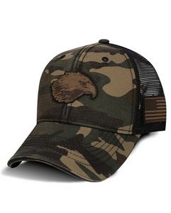 Brown Pond Camo Mesh Back Hat
