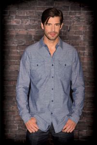 BurnsideÂ® Men's Chambray Long Sleeve Shirt