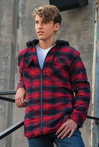 BurnsideÂ® Quilted Hooded Flannel Jacket