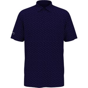 CallawayÂ® Micro Chev Print UPF 50+ Men's Polo Shirt with Custom Logo