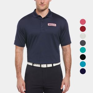 CallawayÂ® Moisture Wicking UPF 50+ Solid Stretch Men's Polo Shirt with Custom Logo