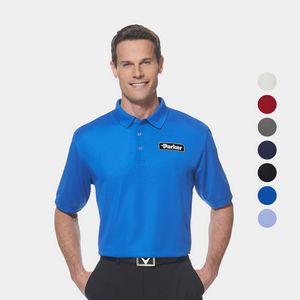 CallawayÂ® Vent Moist Wicking Men's Ottoman Polo Shirt with Custom Logo