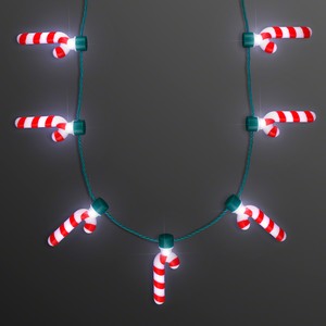Candy Cane Lights Christmas Party Necklace - PRINTED