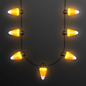 Candy Corn Lights Halloween Necklace - PRINTED