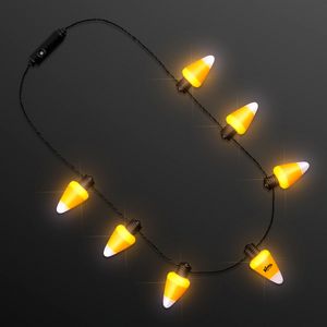 Candy Corn Lights Halloween Necklace - PRINTED