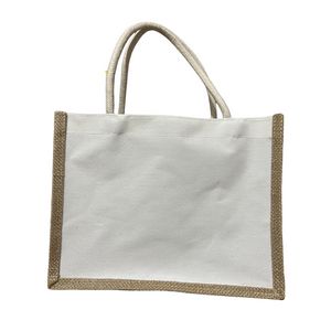 Canvas Tote Bag with Jute Side