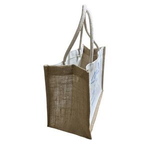 Canvas Tote Bag with Jute Side