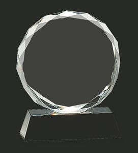 Capri Crystal Round Facet Award 7" Large