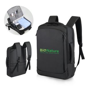 Carry On 3" 1 Convertible PU Leather Laptop Backpack