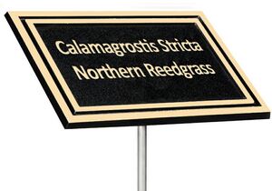 Cast Aluminum Outdoor Award Plaque-Stake Mount 4"x6" Brown/Gold