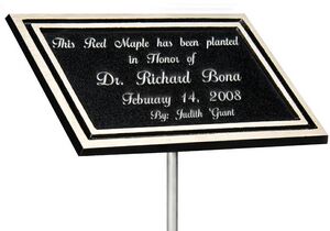Cast Aluminum Outdoor Award Plaque-Stake Mount 8"x10"
