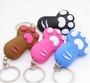 Cat Paw LED Sound Keychain