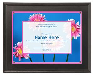 Classic Black Award Plaque-Certificate Presenter Kit-8.5x11" Doc