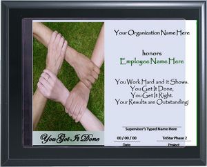 Classic Black Slide In Certificate Plaque-8x10" Doc-POCKET Style