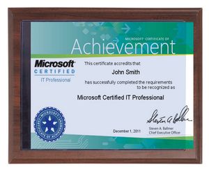 Classic Cherry Slide In Certificate Plaque-8x10" Doc-POCKET Style