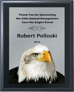 Classic Solid Black Award Plaque 12"x15"