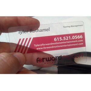 Clear 20 Point Plastic Business Cards (2"x3.5") 20PT 7MIL