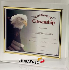 Clear Acrylic Certificate Holder
