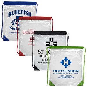 Clear Drawstring Backpack (14"x17")