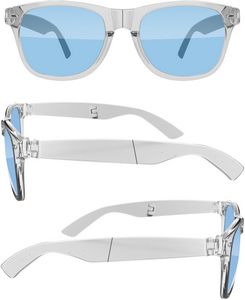 Clear Foldable Retro Tinted Glasses W/ 1-Color Temple Imprint