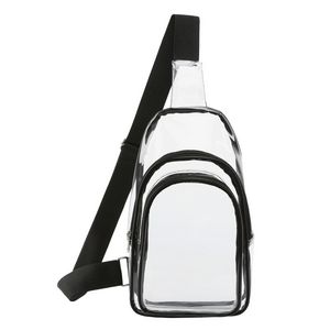Clear PVC Crossbody Sling Bag Backpack