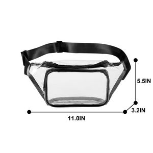 Clear PVC Fanny Pack W/ Two Pockets