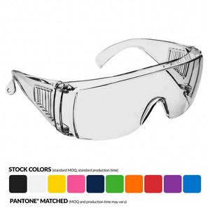 Clear Safety Glasses W/ Side Shields- Blanks Only*Not Intended For Medical Use