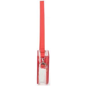 Clear Transparent PVC Cross Body Shoulder Messenger Bag (9.3"x7"x2.5")
