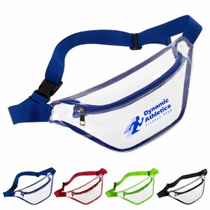 Clear Transparent PVC Fanny Pack Bag W/Zipper Pocket