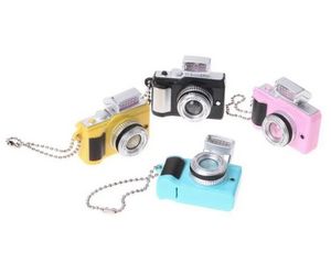 Color Camera Shape LED Sound Keychain