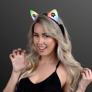 Color Change LED Cat Ears Headband - PRINTED