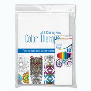 Color TherapyÂ® Adult Coloring Pack w/Coloring Book & Colored Pencils