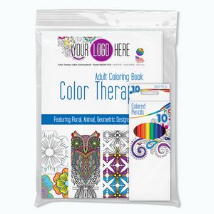 Color TherapyÂ® Adult Coloring Pack w/Coloring Book & Colored Pencils