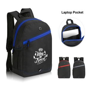 Color Zippered Stripe Daily Backpack