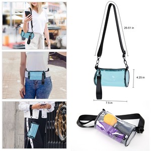 Colorful PVC Travel Security Crossbody Cylindrical Bag