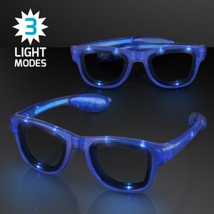 Cool Shades Blue LED Sunglasses - PRINTED