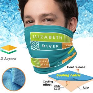 Cooling Neck Gaiter Full Color Summer Face Bandana Mask