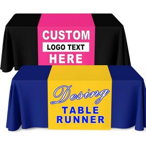 Custom 30" Wide Dye Sublimated Satin Table Runner
