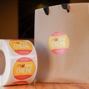 Custom Eco-Safe Paper Roll Labels (4"x4")